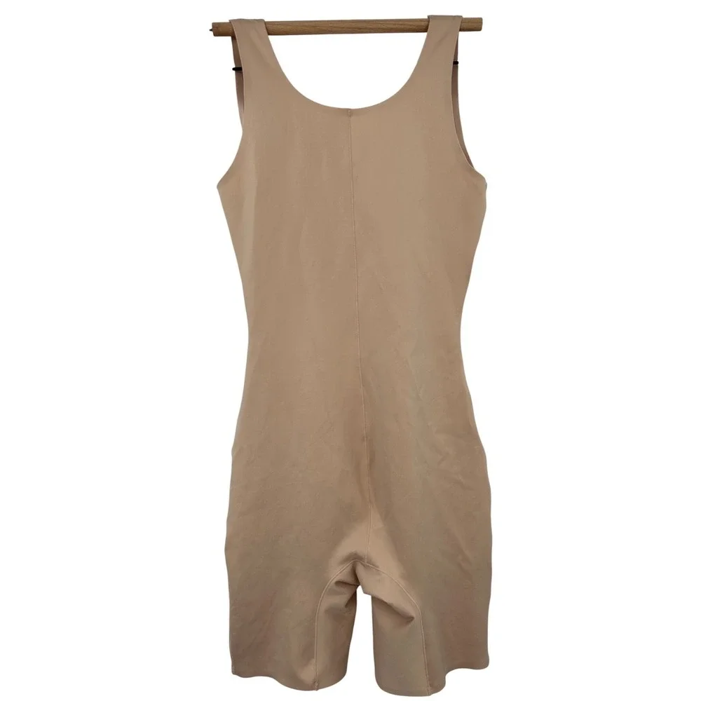 ThirdLove Womens Sculpting Mid-Thigh Bodysuit Shapewear Beige Tan NWT Size M